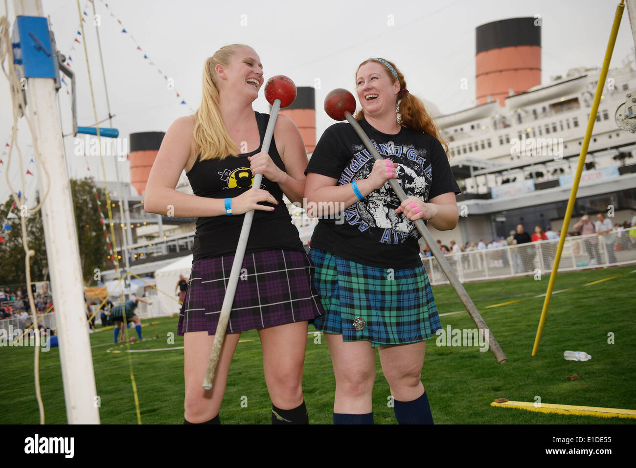 female athletes scottish highland games queen mary Stock Photo
