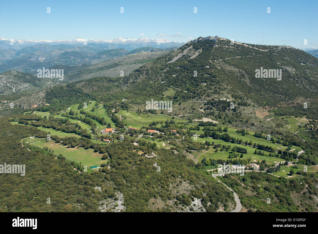AERIAL VIEW. MonteCarlo golf course (800m above the Principality of