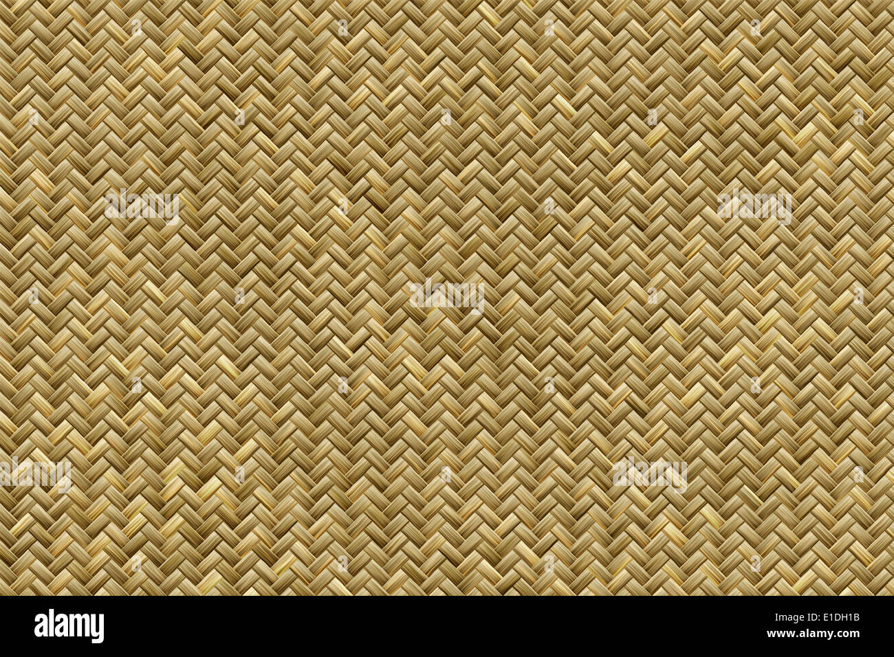 Computer generated graphic design of realistic bamboo basket weave pattern Stock Photo