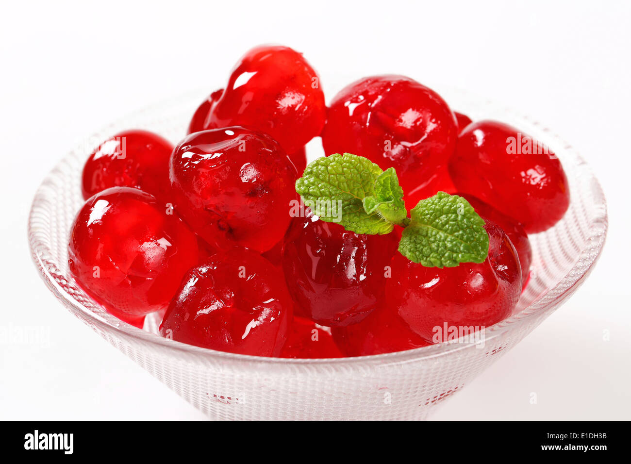 Stoned maraschino cherries candied in sugar syrup Stock Photo Alamy