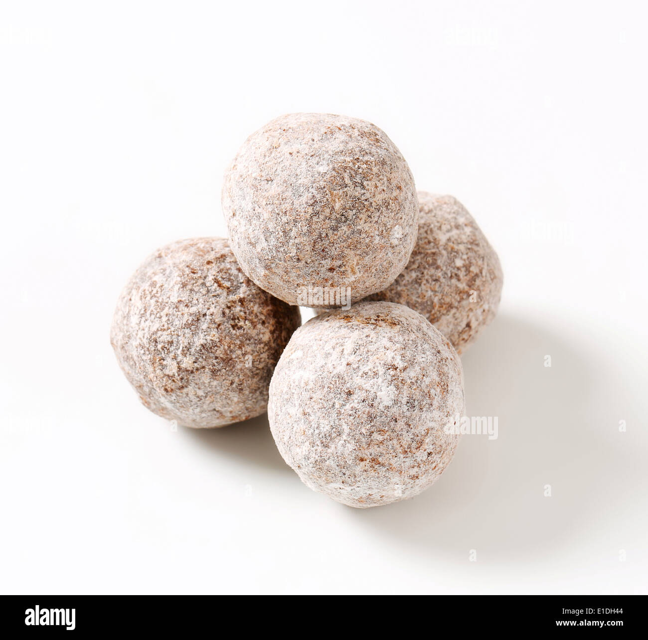 Chocolate ganache truffles rolled in sugar Stock Photo Alamy