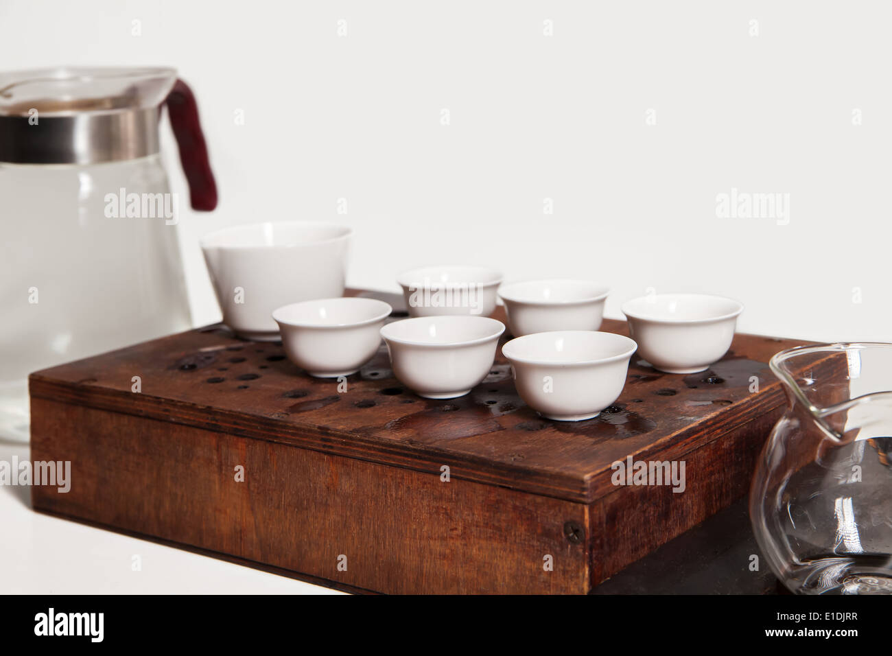 Chinese tea ceremony. Tea Set over white background Stock Photo - Alamy