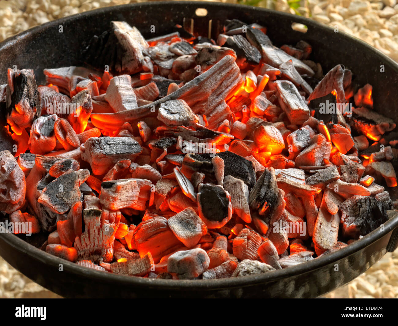 Charcoal grill stove Stock Photo