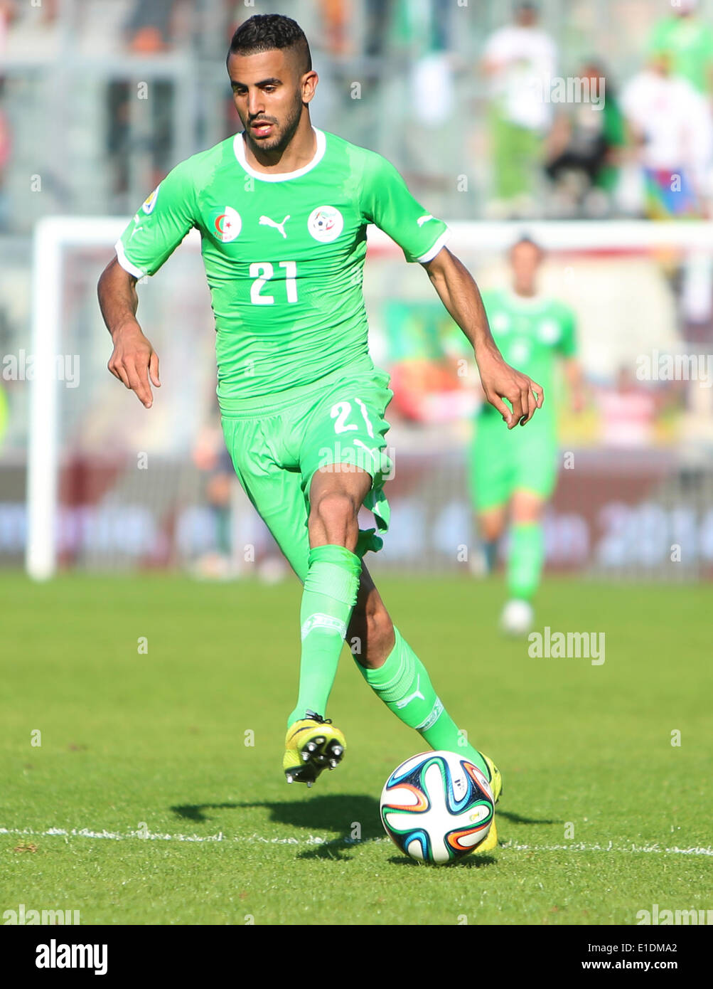 Sion, Switzerland. 31st May, 2014. Riyad Mahrez during the international  friendly match between Algeria and Armenia at The Stade de Tourbillon .  Credit: Action Plus Sports/Alamy Live News Stock Photo - Alamy