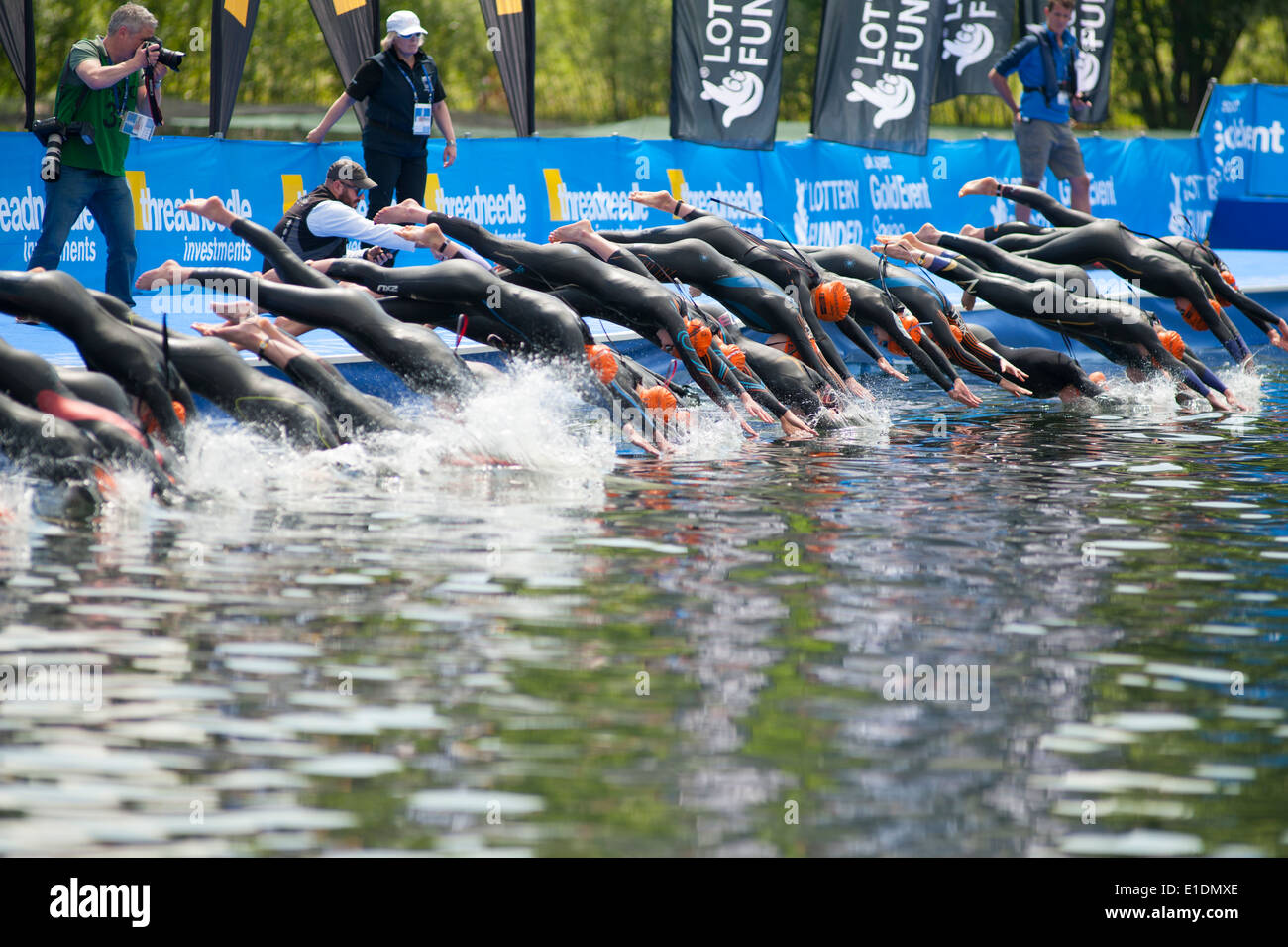 Hyde Park, PruHealth World Triathlon junior triathlon event swim course