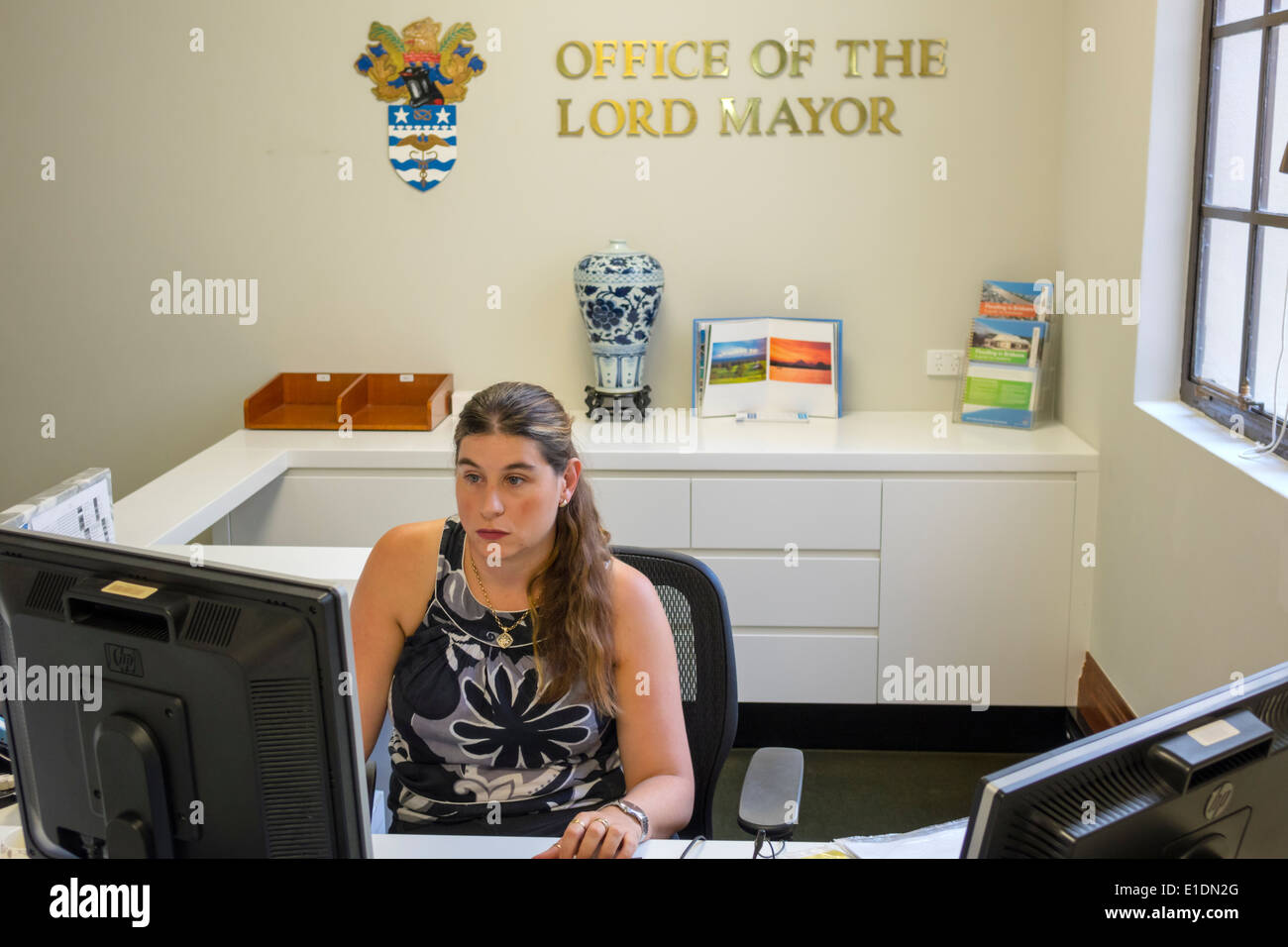 Brisbane Australia,Adelaide Street,Brisbane City Hall,Office of the Lord Mayor,woman female