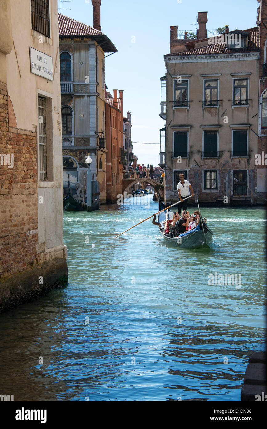 Gondola on Venice canals Stock Photo Alamy