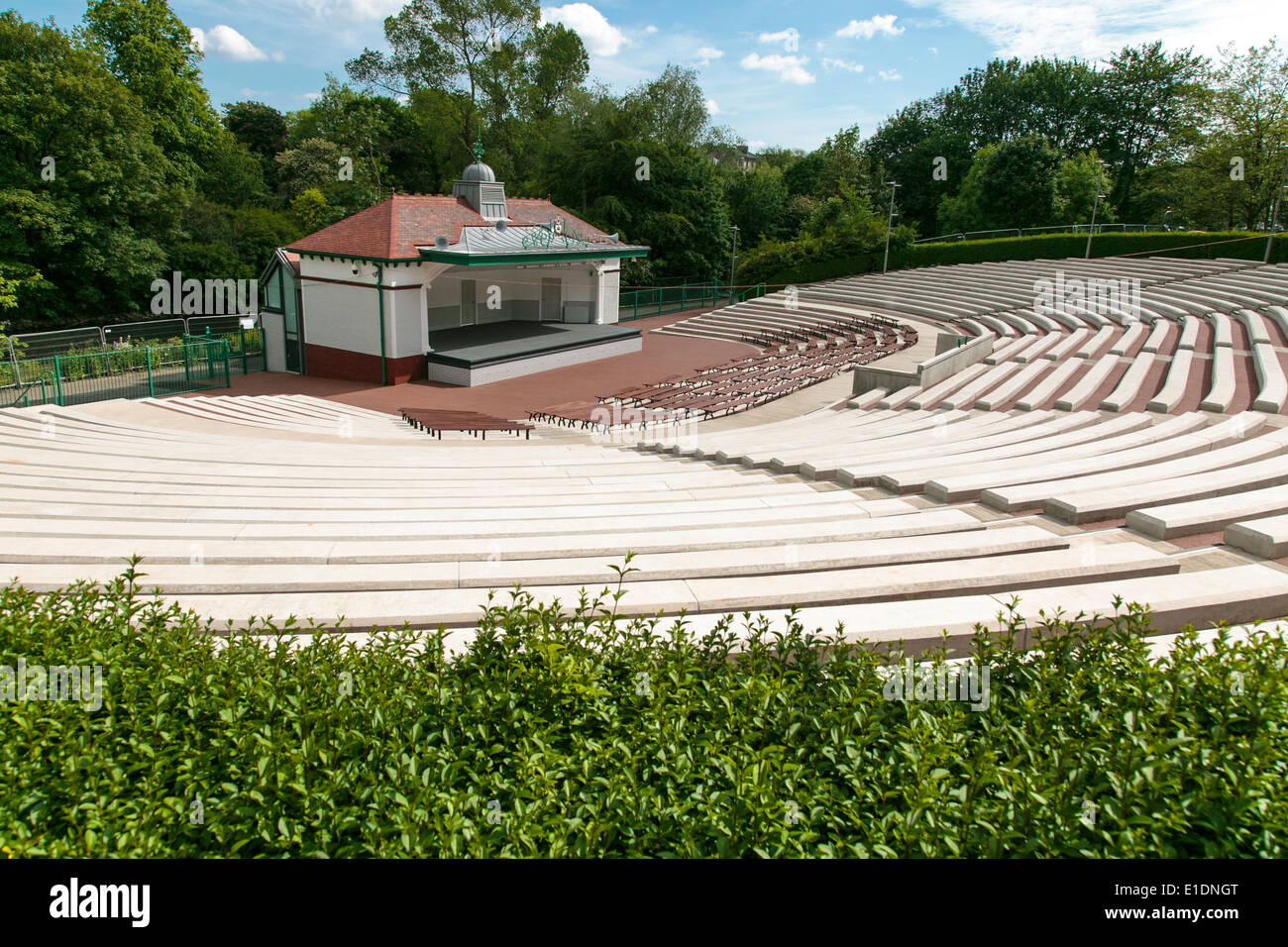 The newly refurbished Kelvingrove Park bandstand Stock Photo