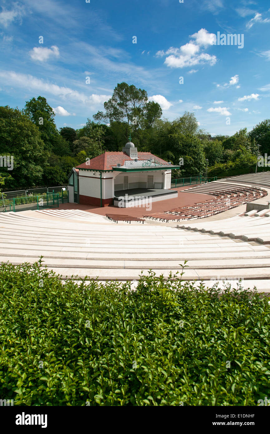 The newly refurbished Kelvingrove Park bandstand Stock Photo