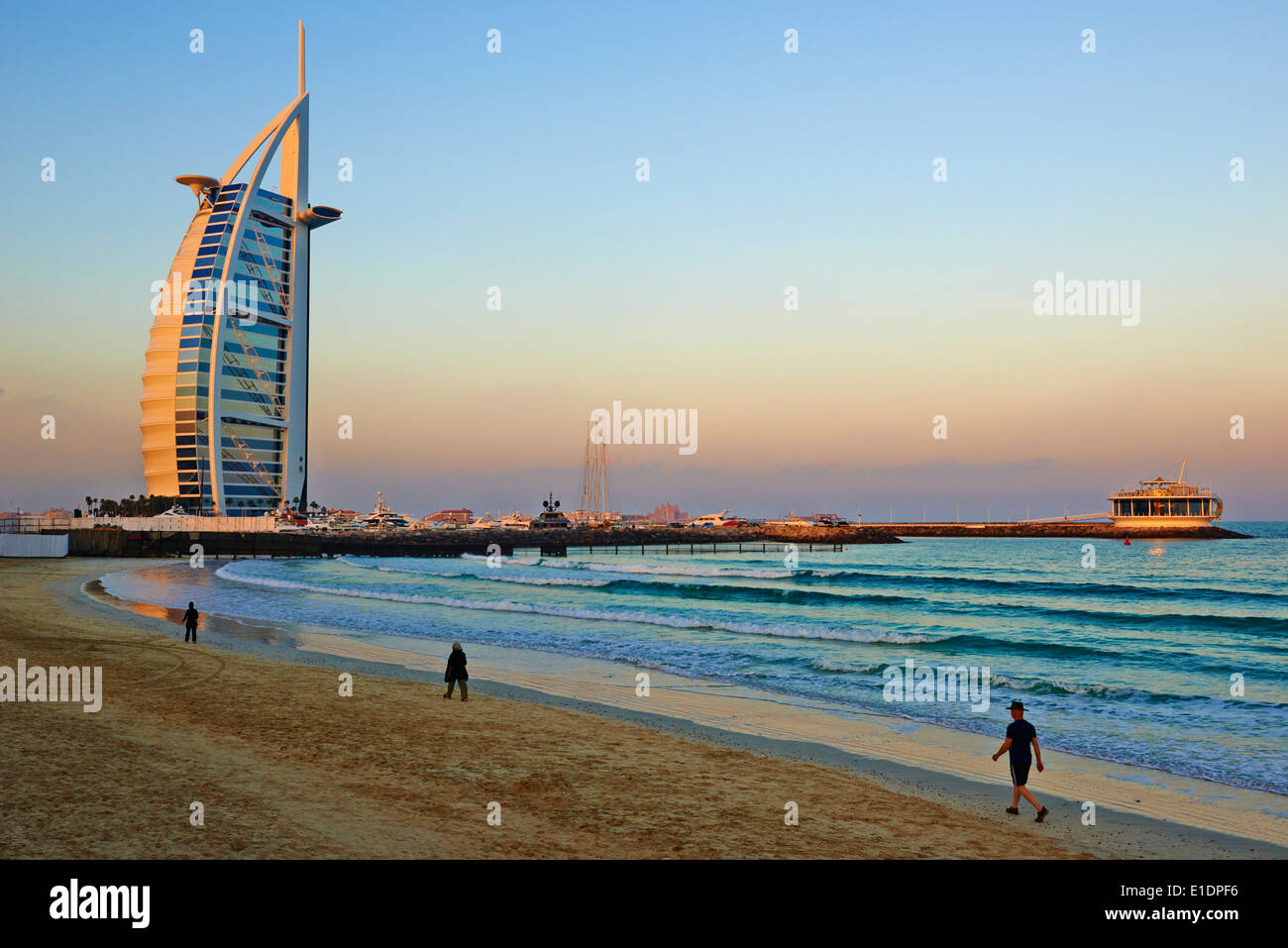 United Arab Emirates, Dubai, Jumeira beach, Burj Al Arab hotel Stock Photo