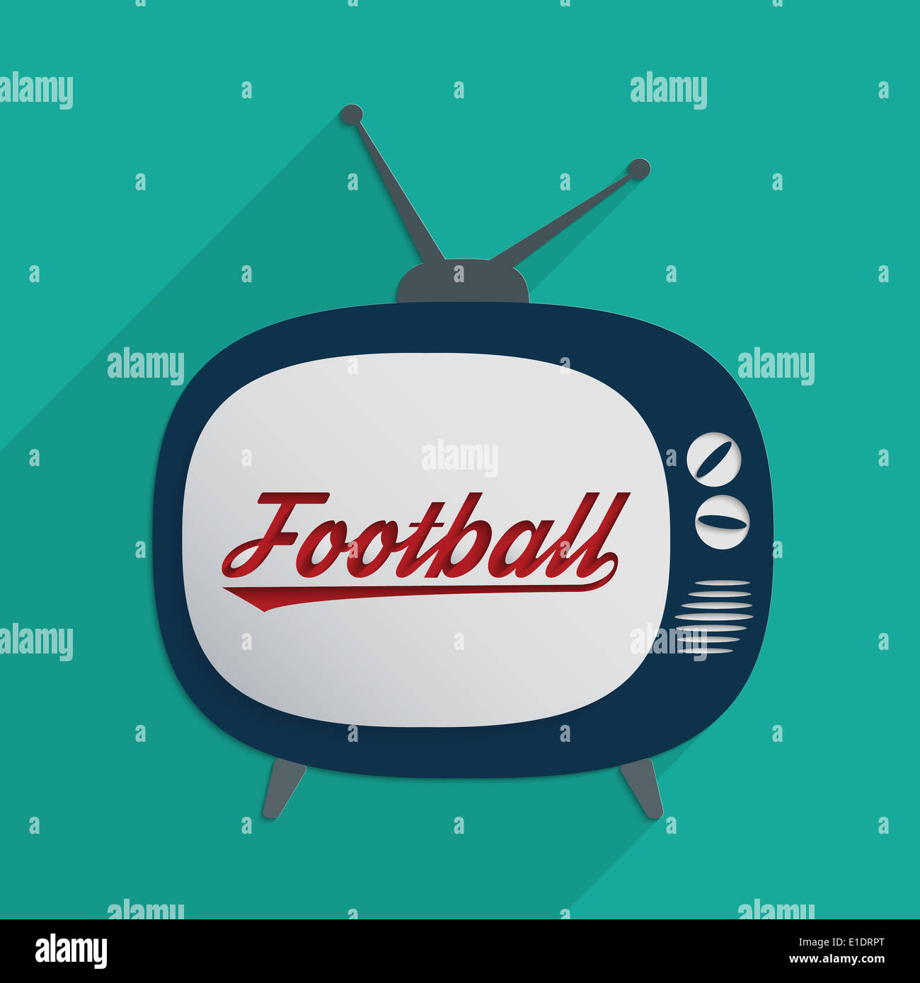 Concept for World cup, football time and information society. Flat