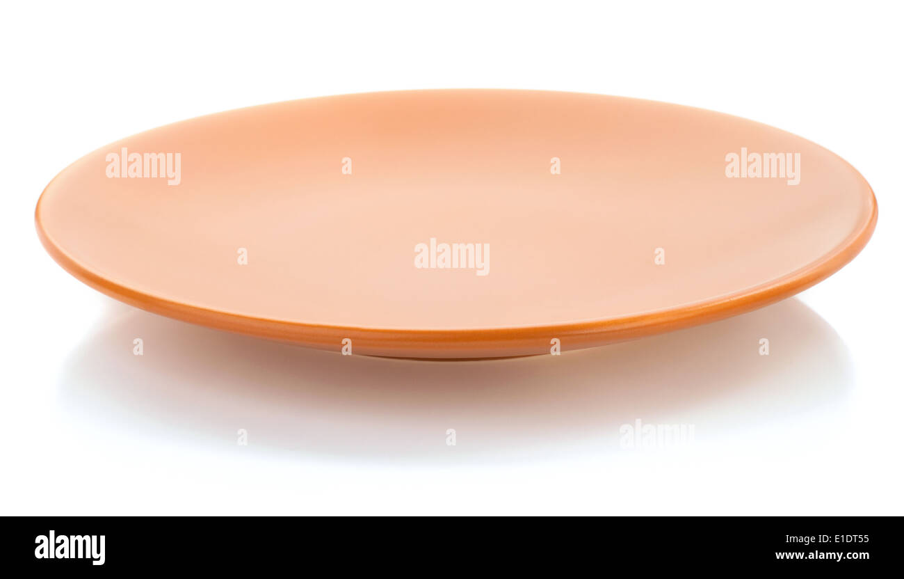 empty ceramic plate isolated on white background Stock Photo - Alamy