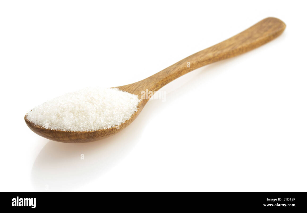 sugar and spoon isolated on white background Stock Photo Alamy