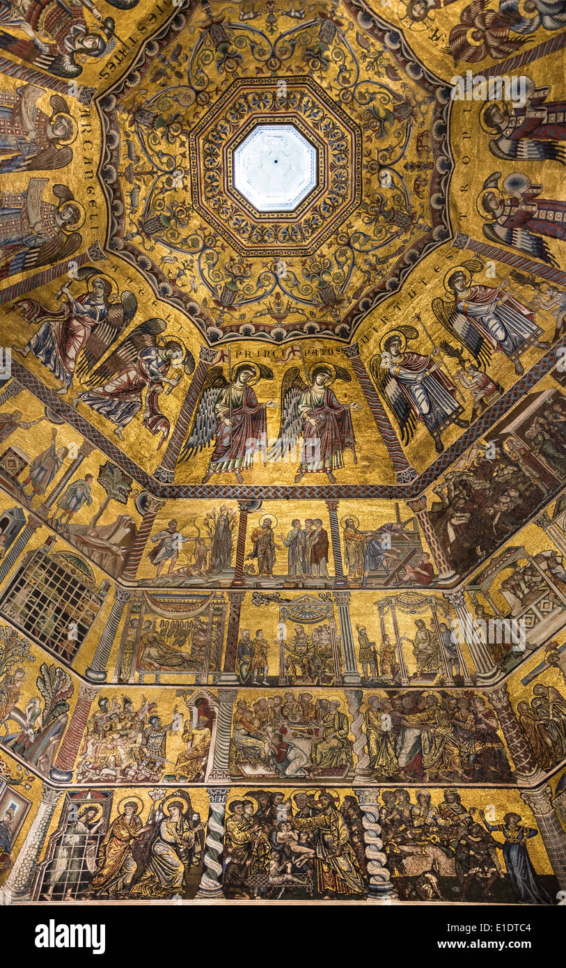 Ceiling Painting Of The Baptistery Of San Giovanni Florence