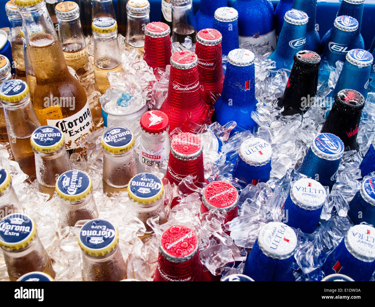 Beverage offering aboard cruise ship Stock Photo
