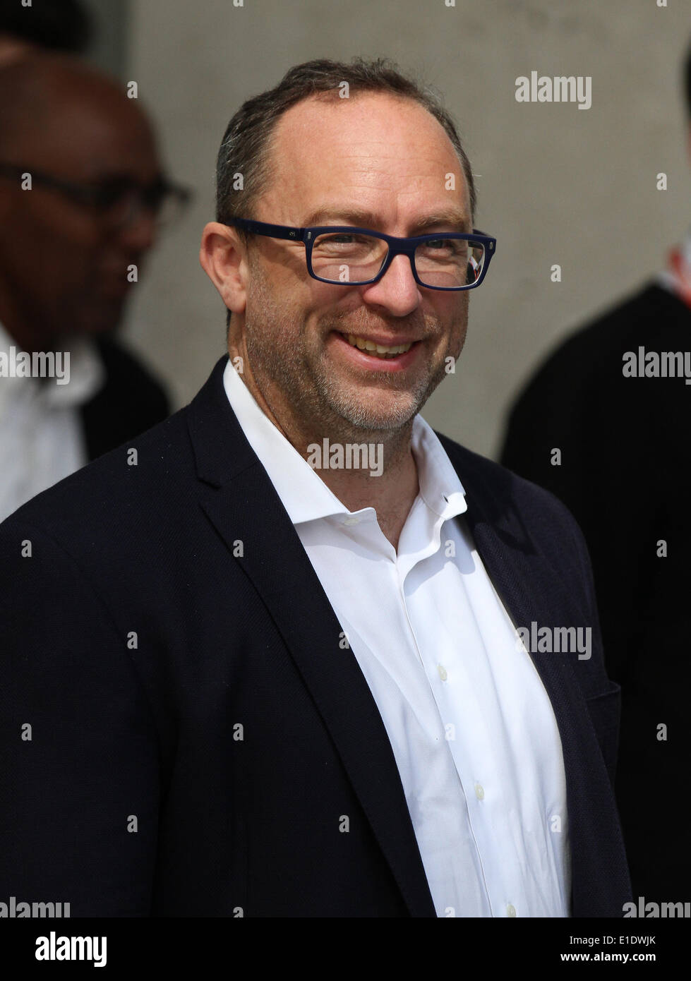 Jim Wales C Founder Wikipedia Greets Editorial Stock Photo - Stock Image