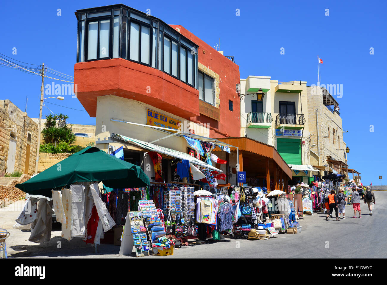 Blue Grotto village shops, Wied iżŻurrieq, South Eastern District