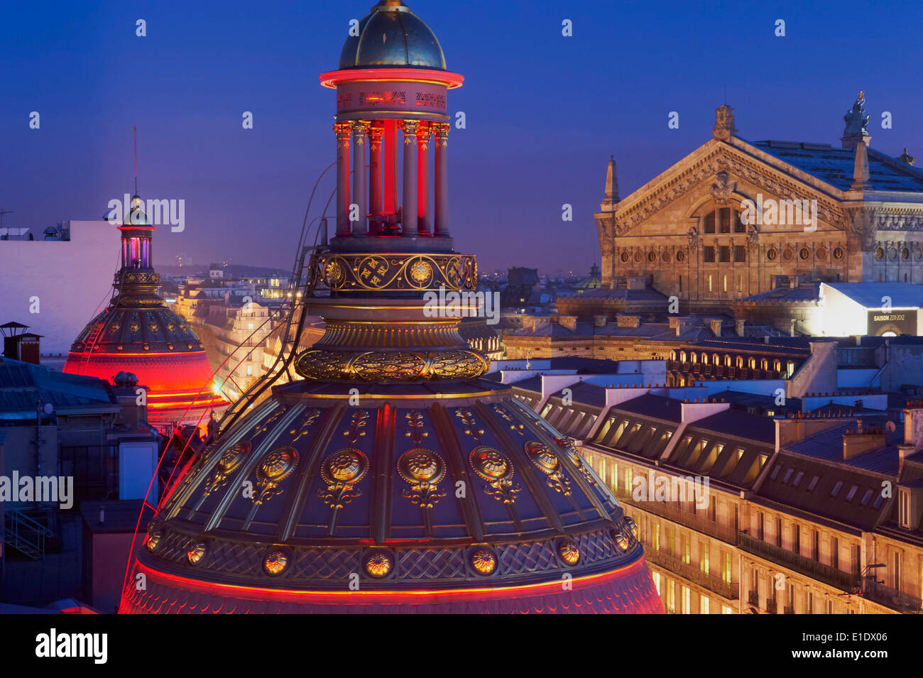 France, Paris, dome of Printemps Haussman departement store Stock Photo
