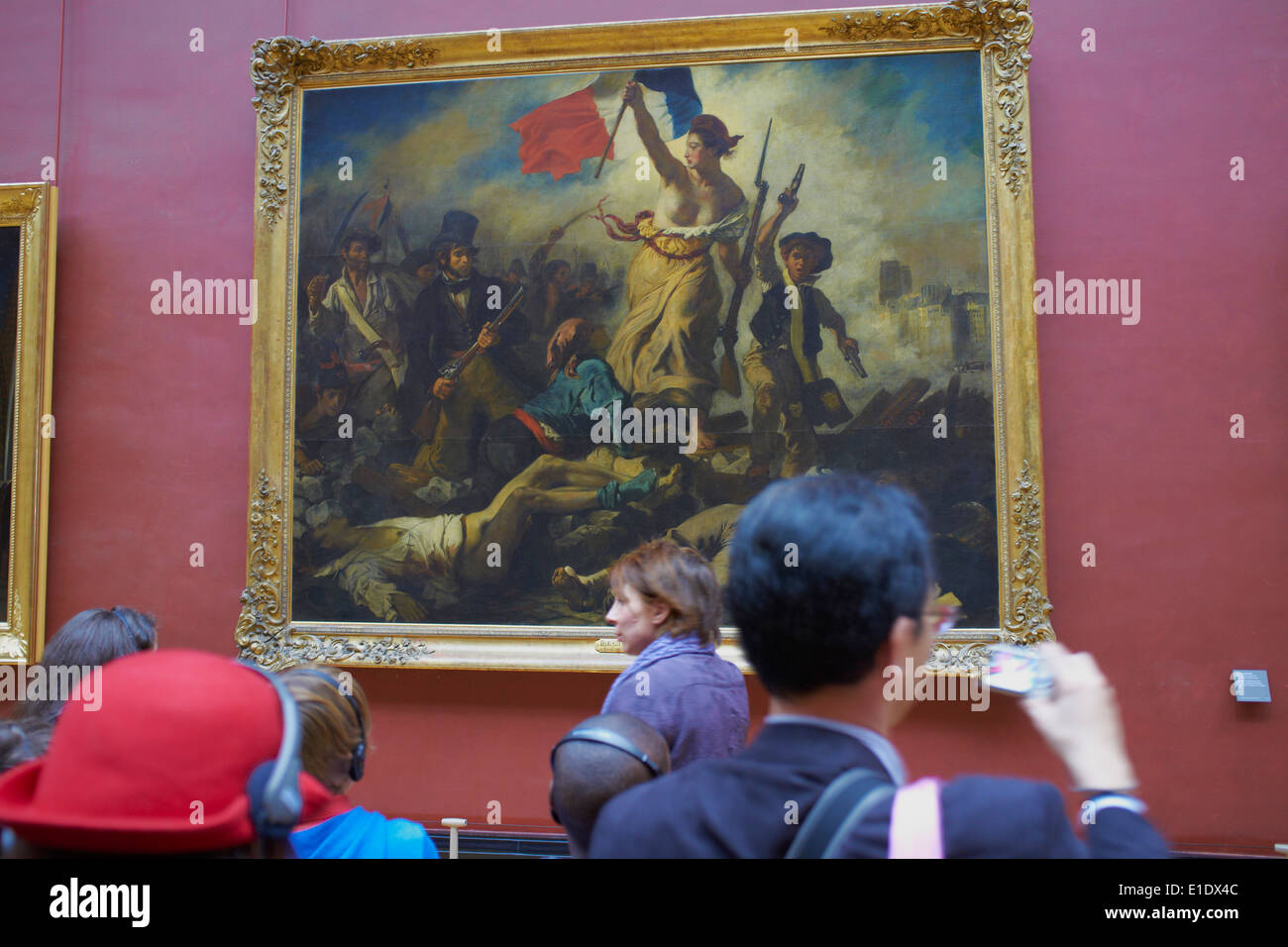 France, Paris, Louvre museum, painting "La Liberte Guidant le Peuple de