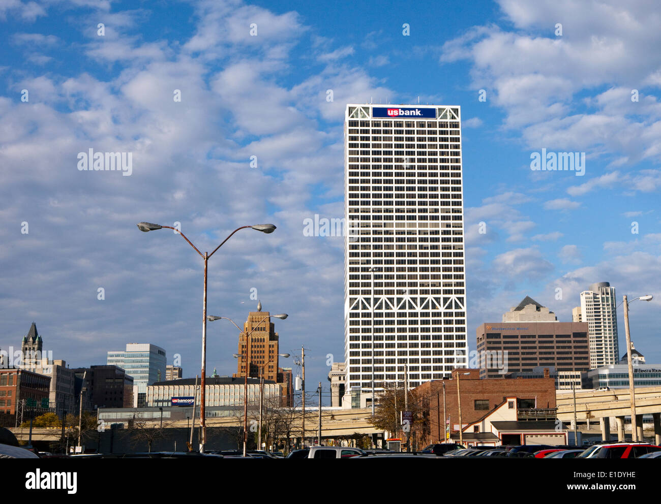 A view of the US Bank building in Milwaukee, Wisconsin Stock Photo