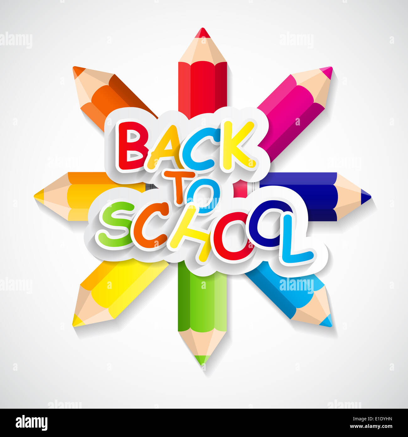 Back to School Concept Vector Illustration Stock Photo - Alamy