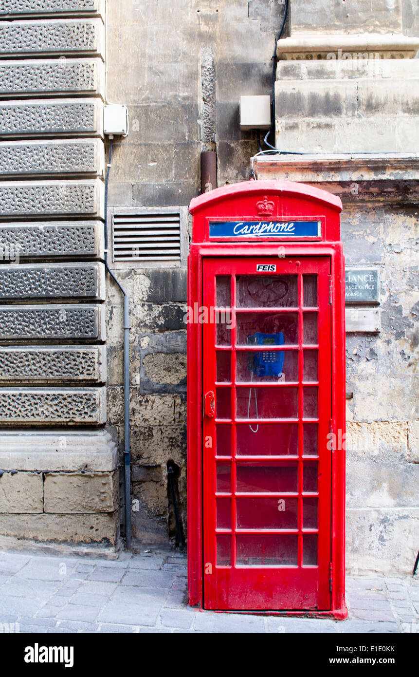 British style Telephone booth in Sliema, Malta Stock Photo Alamy