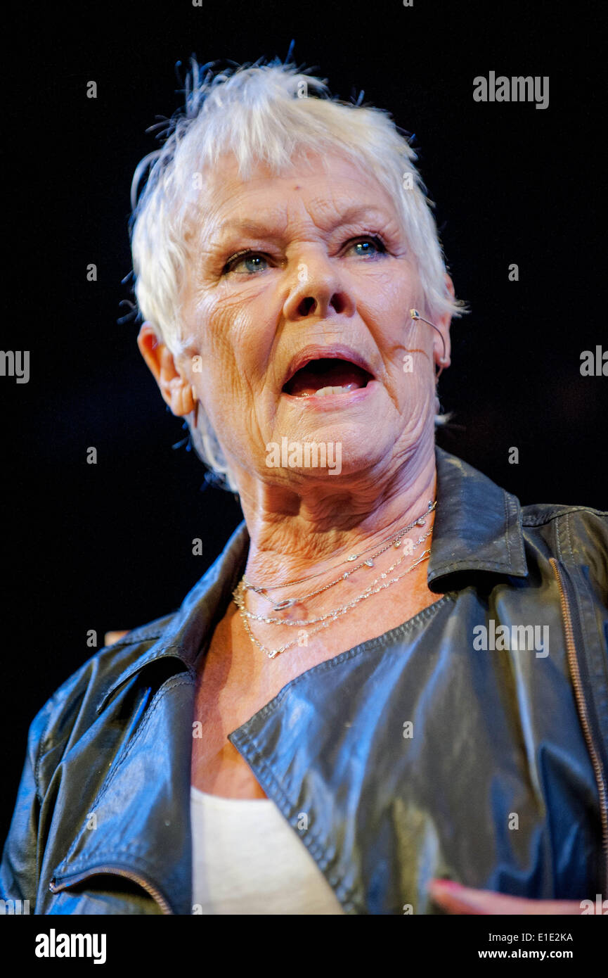 Hay on Wye, UK. 1st June, 2014. Pictured: Judi Dench Re: Hay Festival, Hay on Wye, Powys, Wales Credit:  D Legakis/Alamy Live News Stock Photo