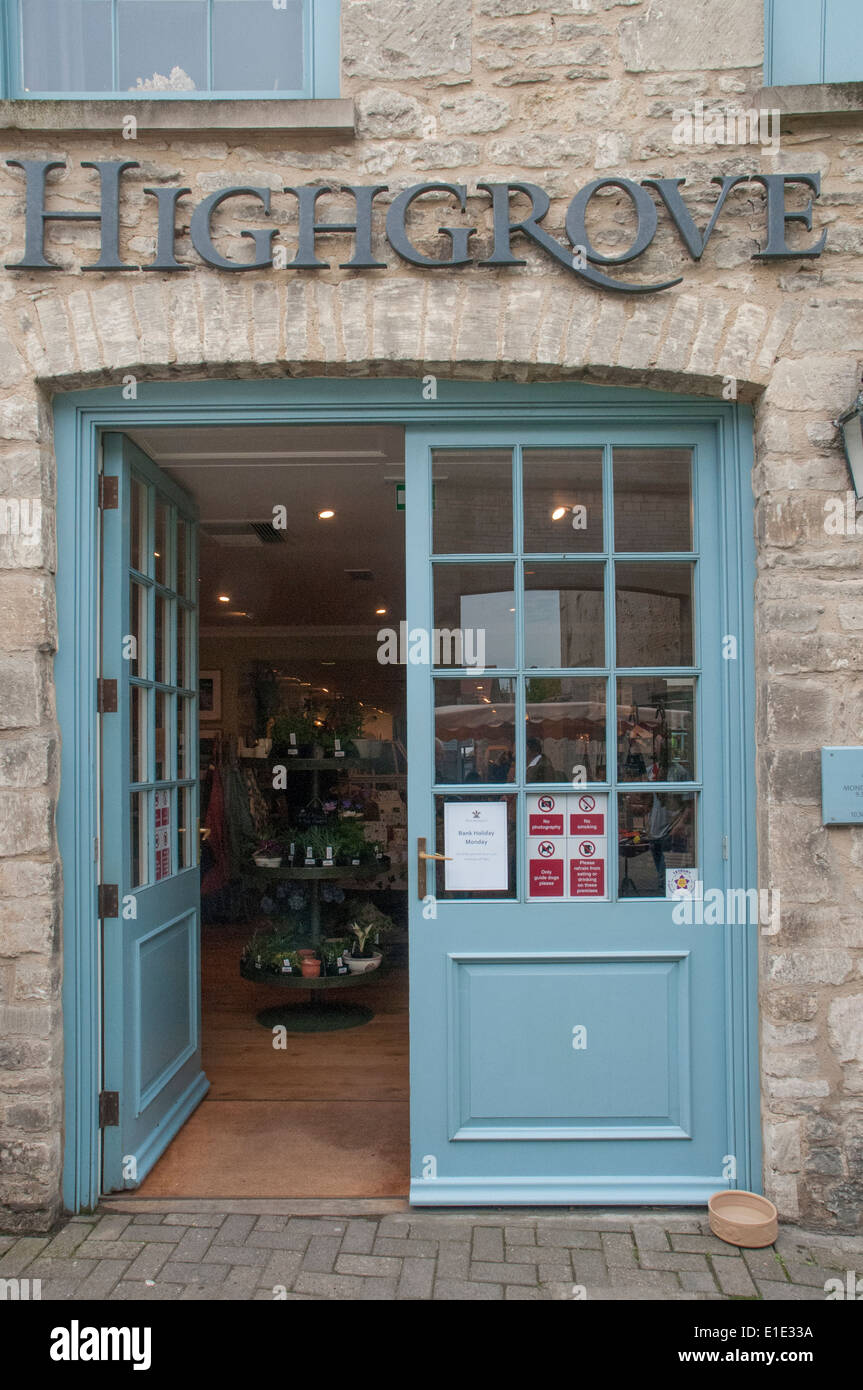 Prince Charles's Highgrove estate gift shop in Tetbury, England Stock Photo