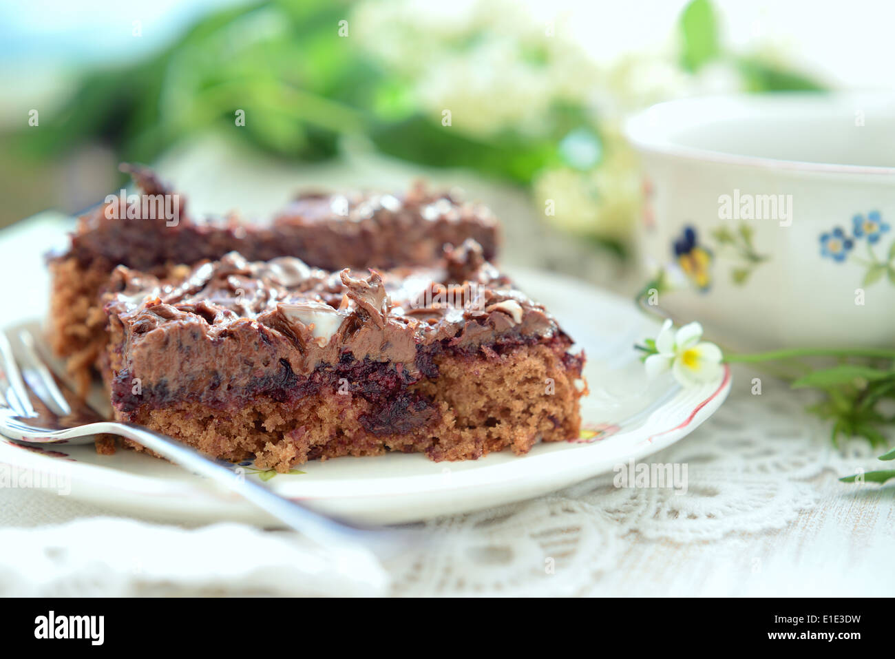 Homemade Cake With Butter Cream And Pansy Flowers, Selective Focus. Stock  Photo, Picture and Royalty Free Image. Image 202811313.