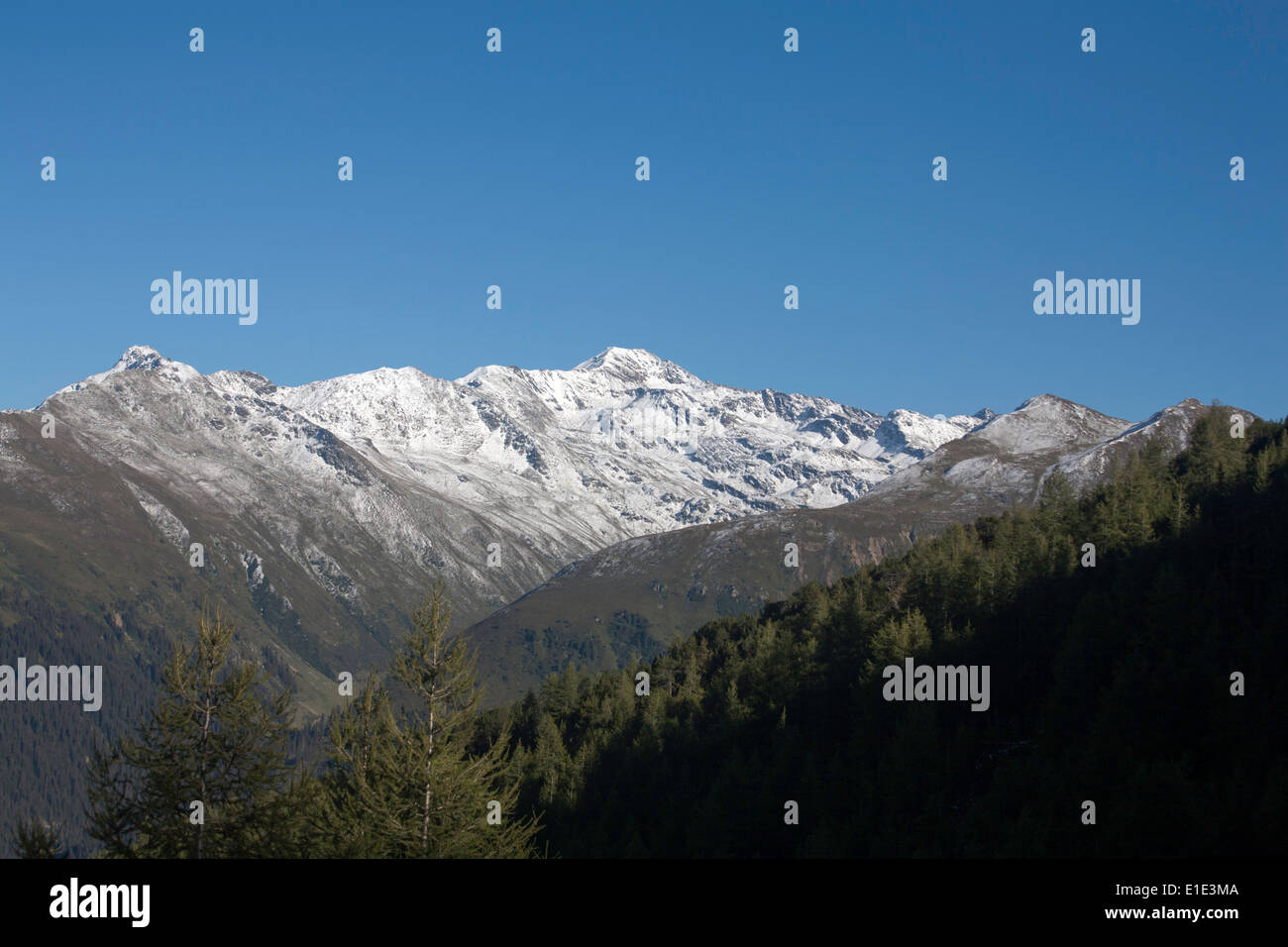 Mountain Panorama View Of The Pischahorn Above Klosters Davos From 