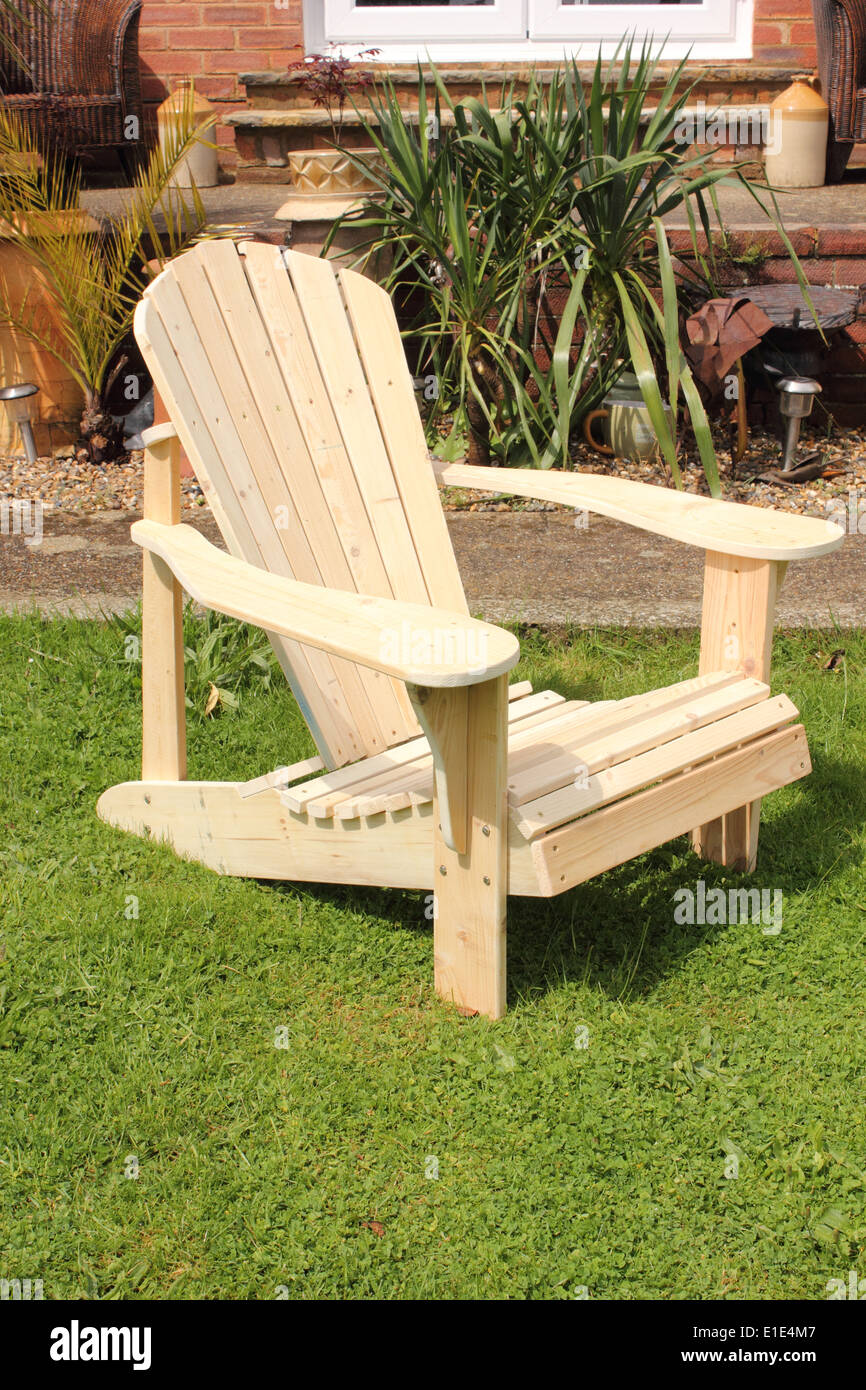 A Handmade Adirondack Chair Stock Photo 69767159 Alamy