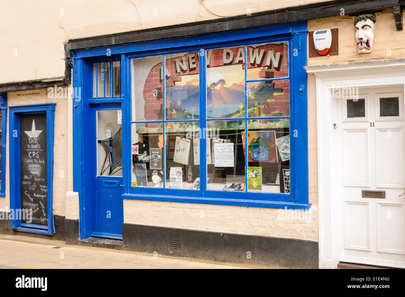 Headshop 'A New Dawn' in Ipswich which sells 'legal highs' and drug paraphanalia.  Note: 'legal highs' have since been made illegal proscribed substan. Stock Photo