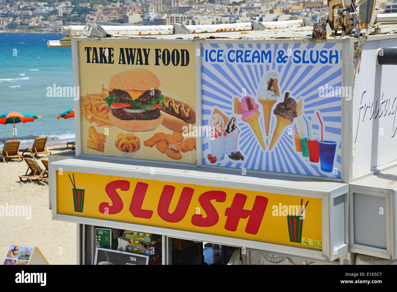 Fast food beach kiosk, Ghadira Bay, Mellieħa (ilMellieħa), Northern