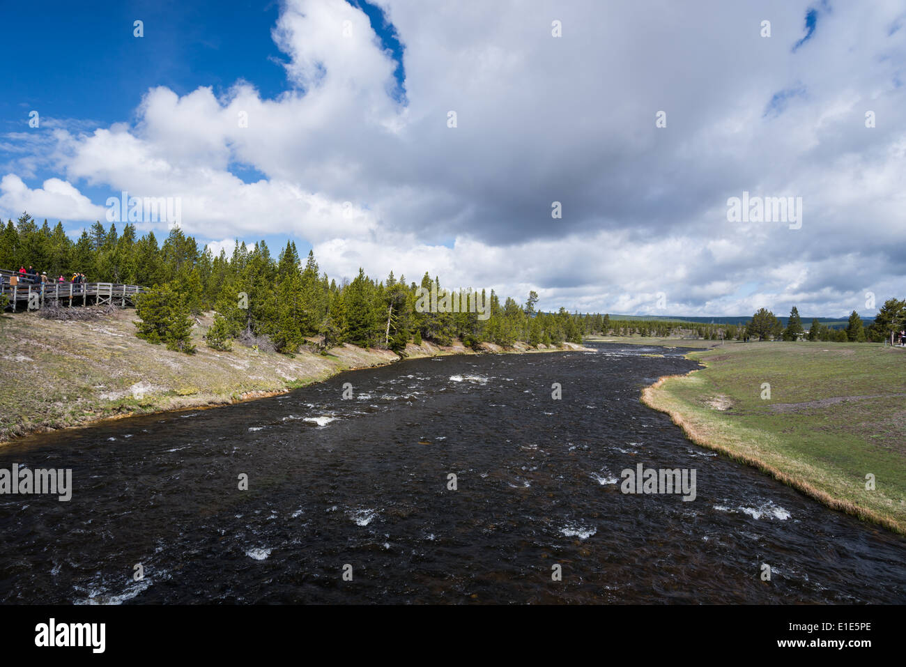 The Firehole River. Yellowstone National Park, Wyoming, USA. Stock Photo