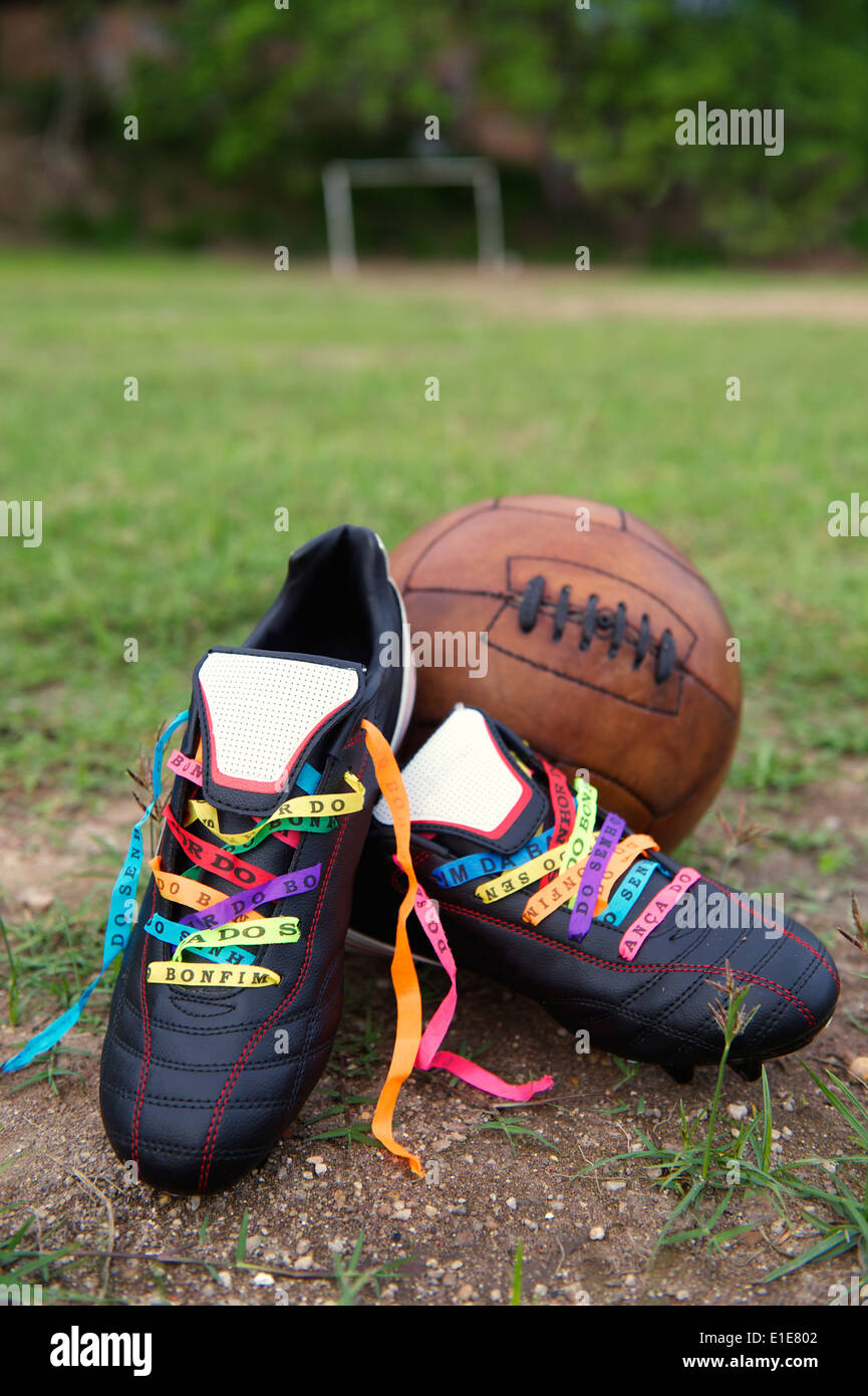 Old football boots hi-res stock photography and images - Alamy