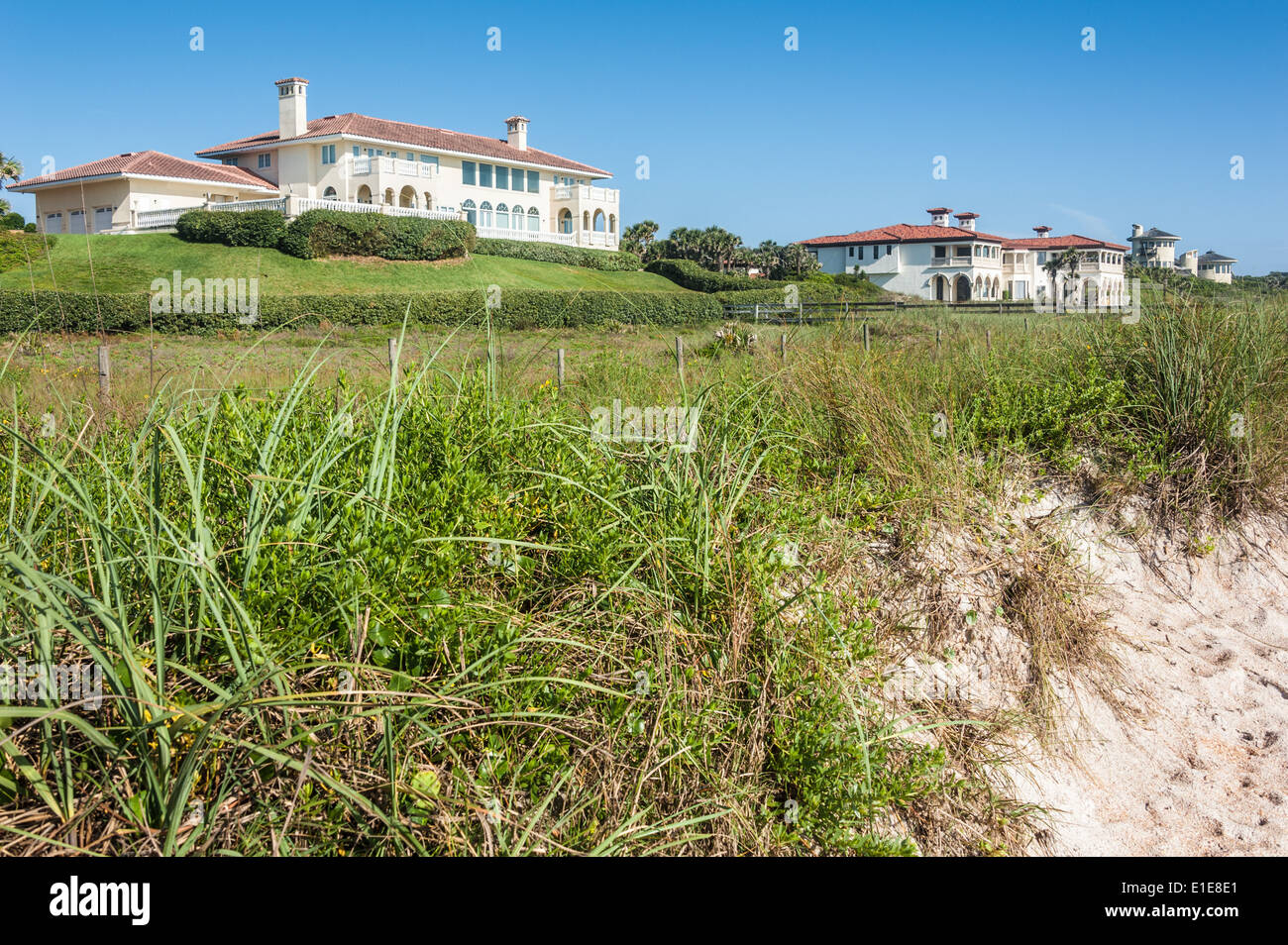 Luxury oceanfront residences along the beach in Ponte Vedra Beach