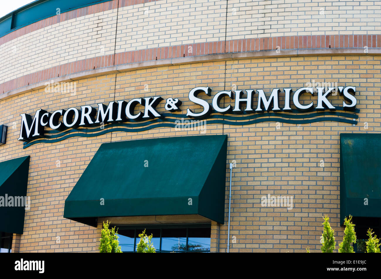 McCormick & Schmick's restaurant is a chain restaurant with a seafood focused menu. Stock Photo