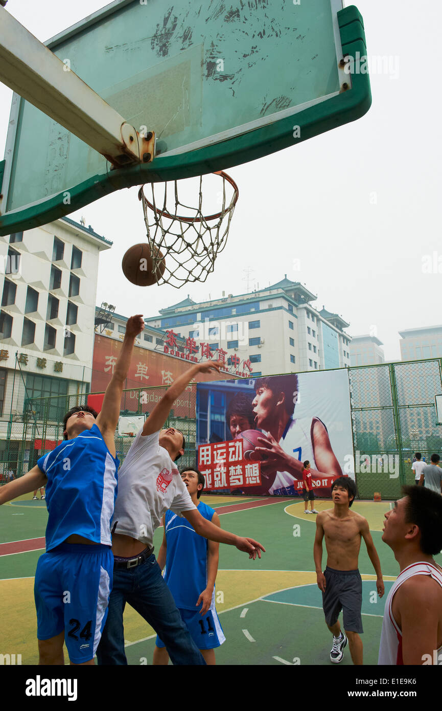 China, Beijing, basketball ground in the city center Stock Photo - Alamy