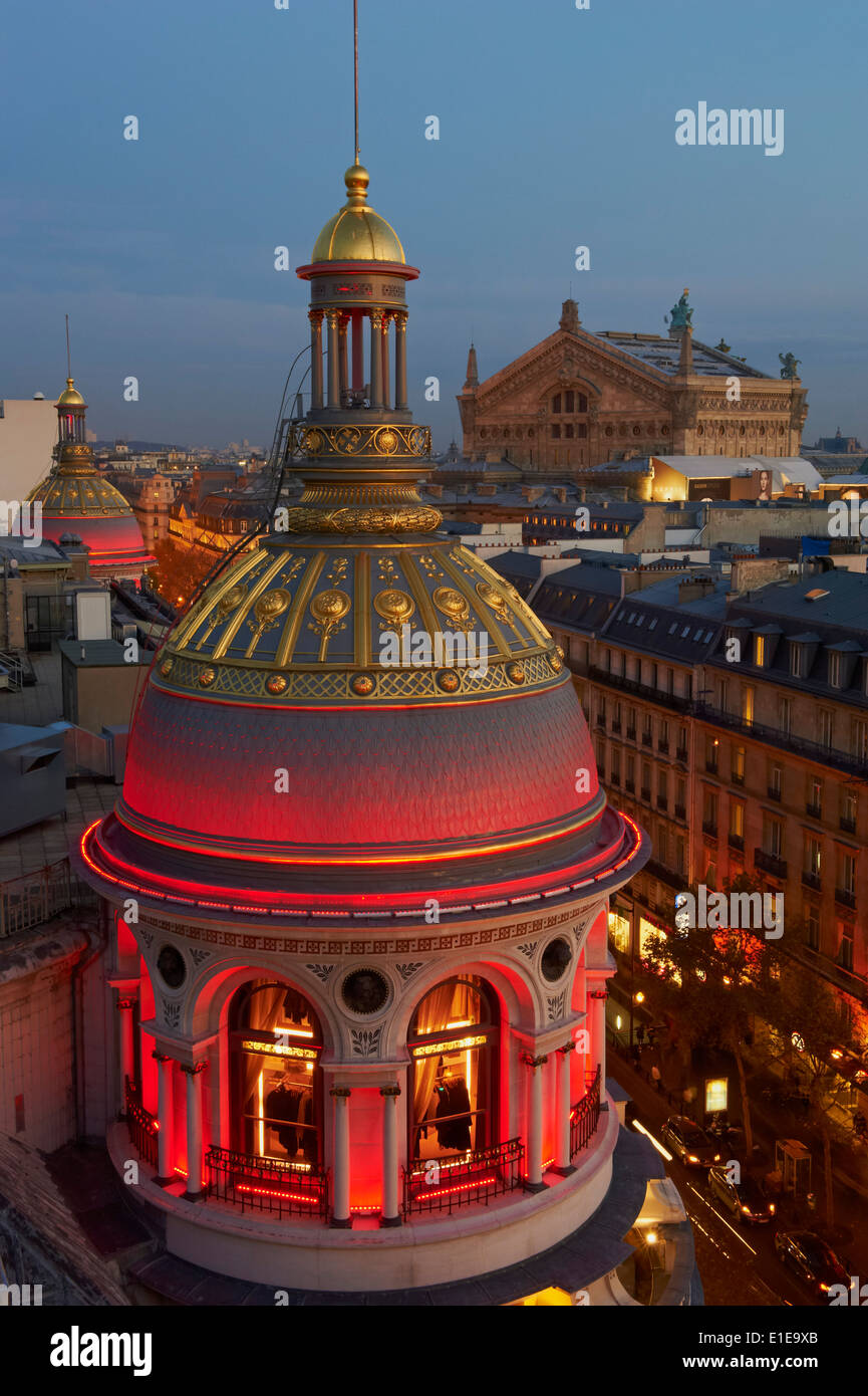 France, Paris, dome of Printemps Haussman departement store Stock Photo