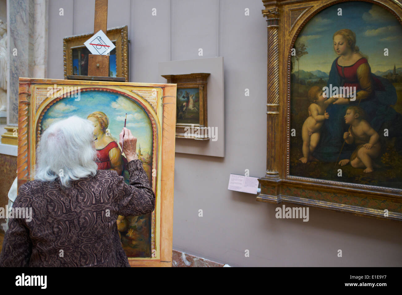France, Paris, Louvre museum, copyist Stock Photo - Alamy