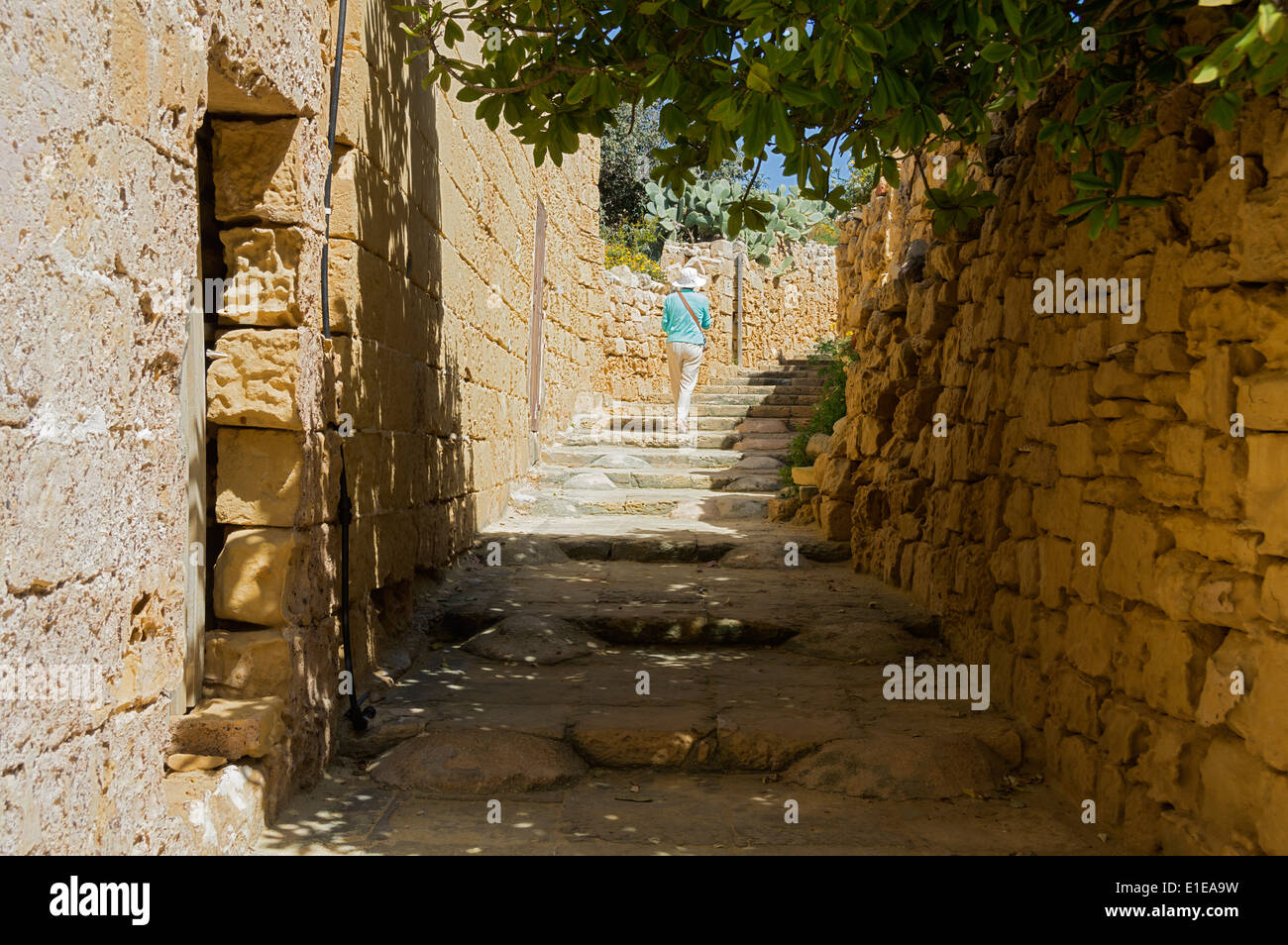 Victoria Rabat Streets Citadel street, Victoria (Rabat) Gozo, Malta, Europe Stock Photo - Alamy
