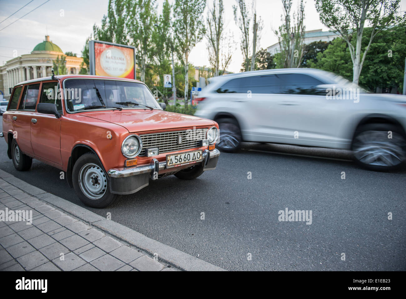 Lada 1200 combi in Donetsk, Ukraine Stock Photo