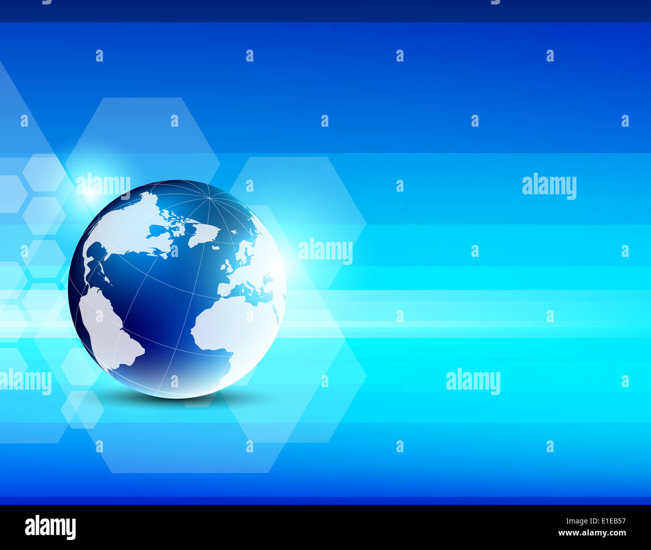 Abstract blue background with globe Stock Photo Alamy