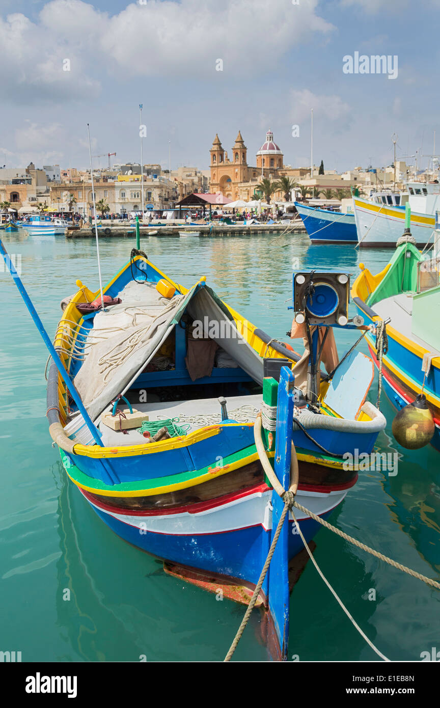 Marsaxlokk, harbour, southern Malta, Europe Stock Photo Alamy