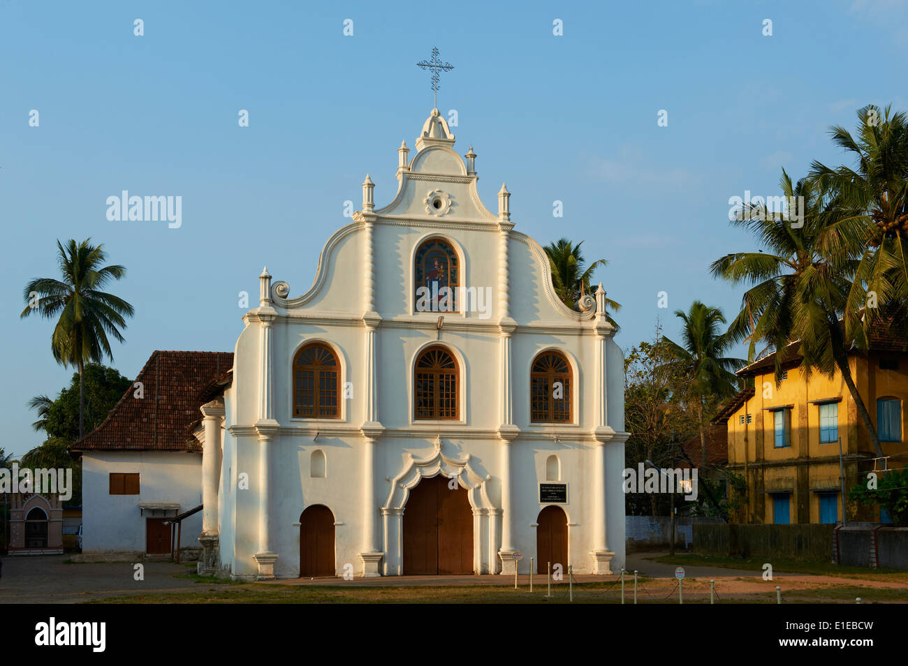 India Kerala State, Fort Cochin or Kochi, Vypin island, Church of our Lady of Hope Stock Photo