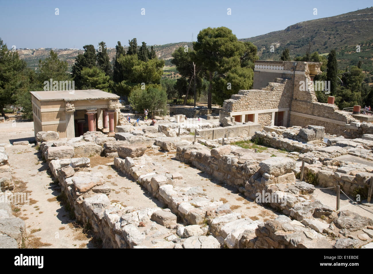 Knossos Palace ruins in Crete. Stock Photo