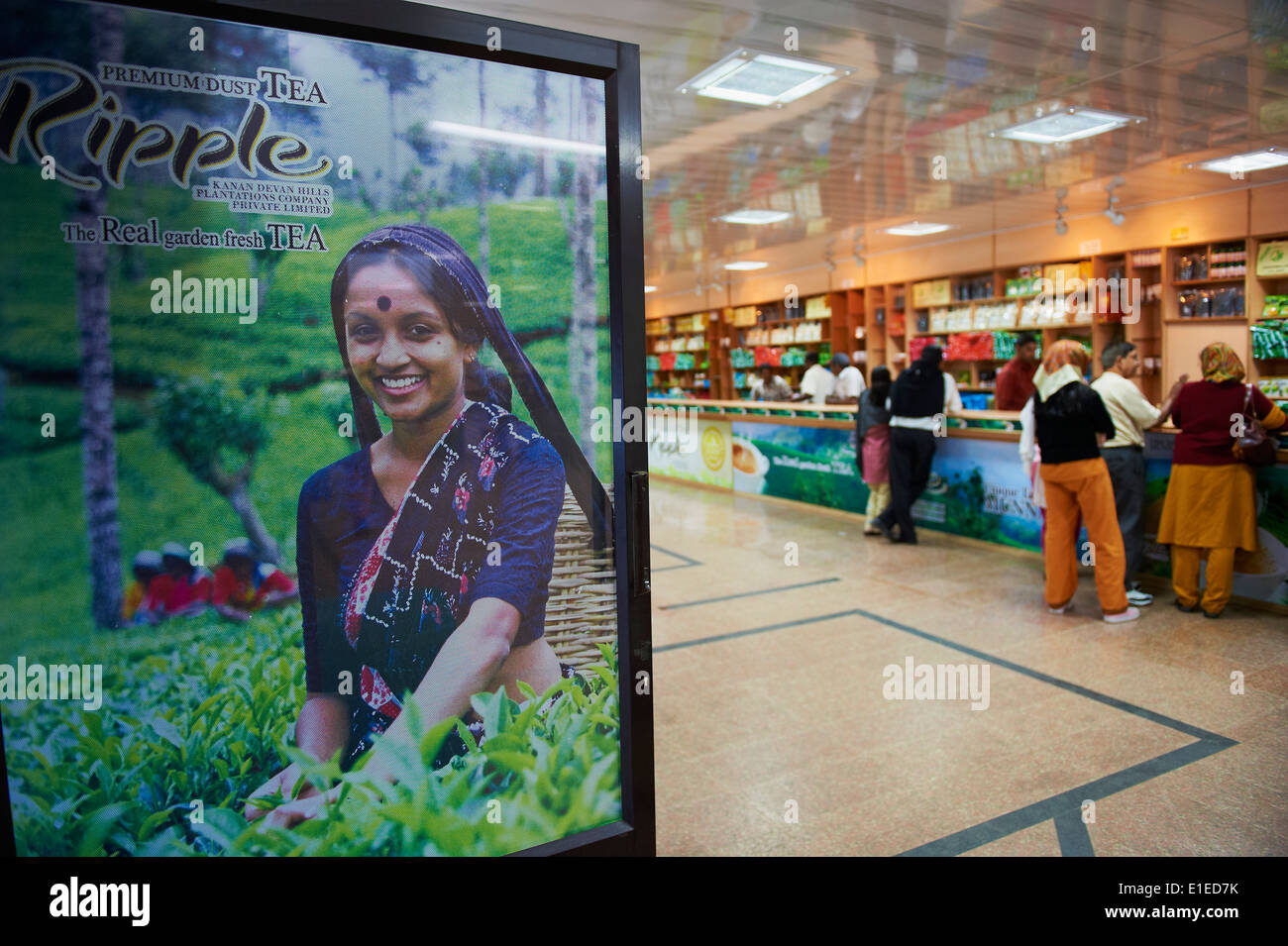 India, Kerala state, Munnar, tea shop Stock Photo