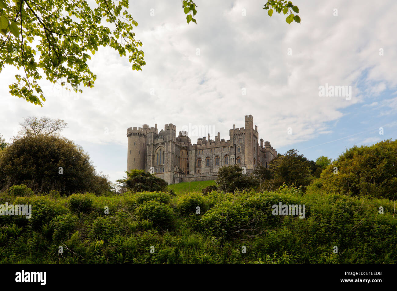 11th century castle at Arundel, South Downs, West Sussex, UK Stock Photo
