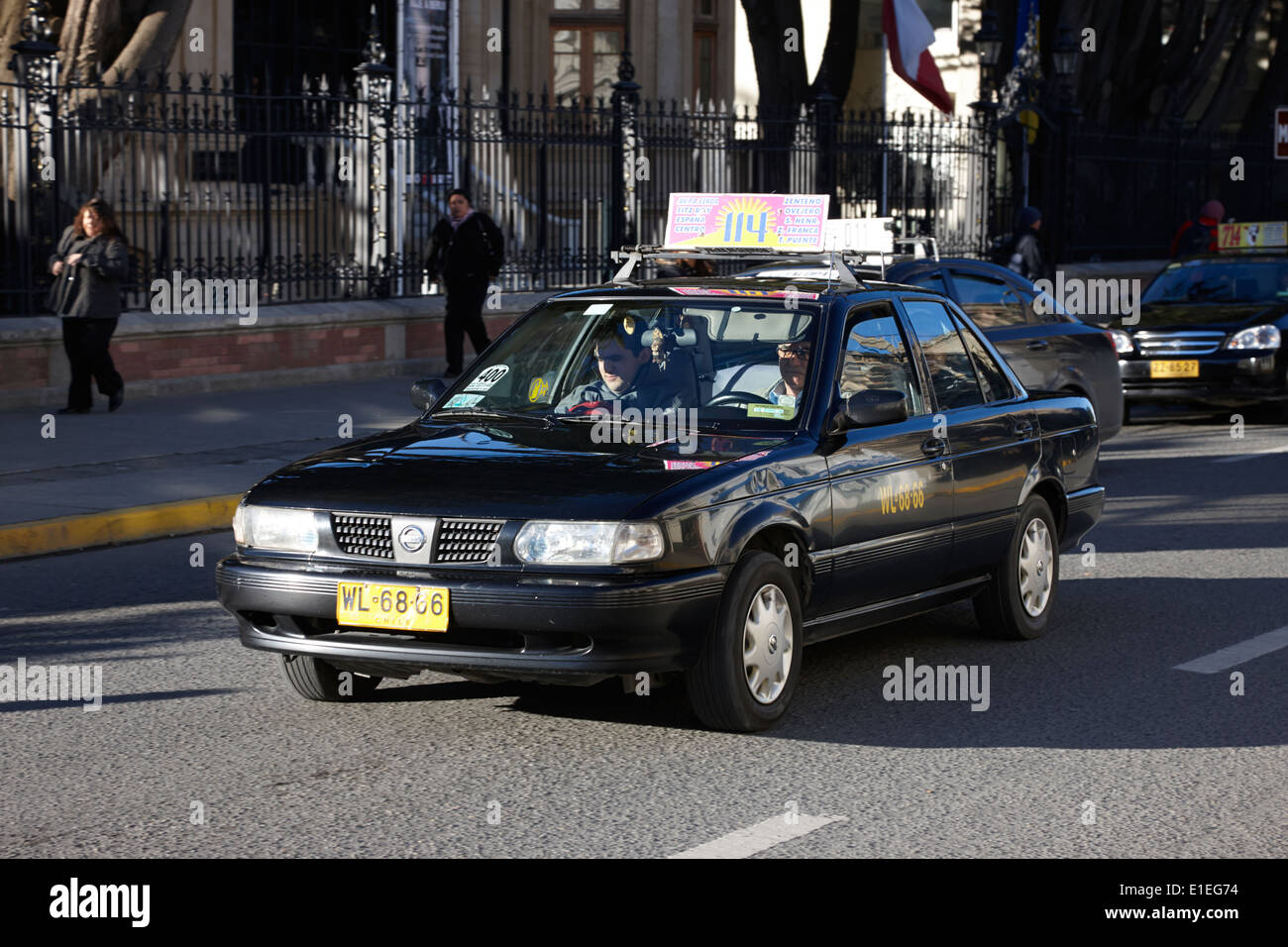local colectivos taxis acting as a small bus transport service Punta Arenas Chile Stock Photo