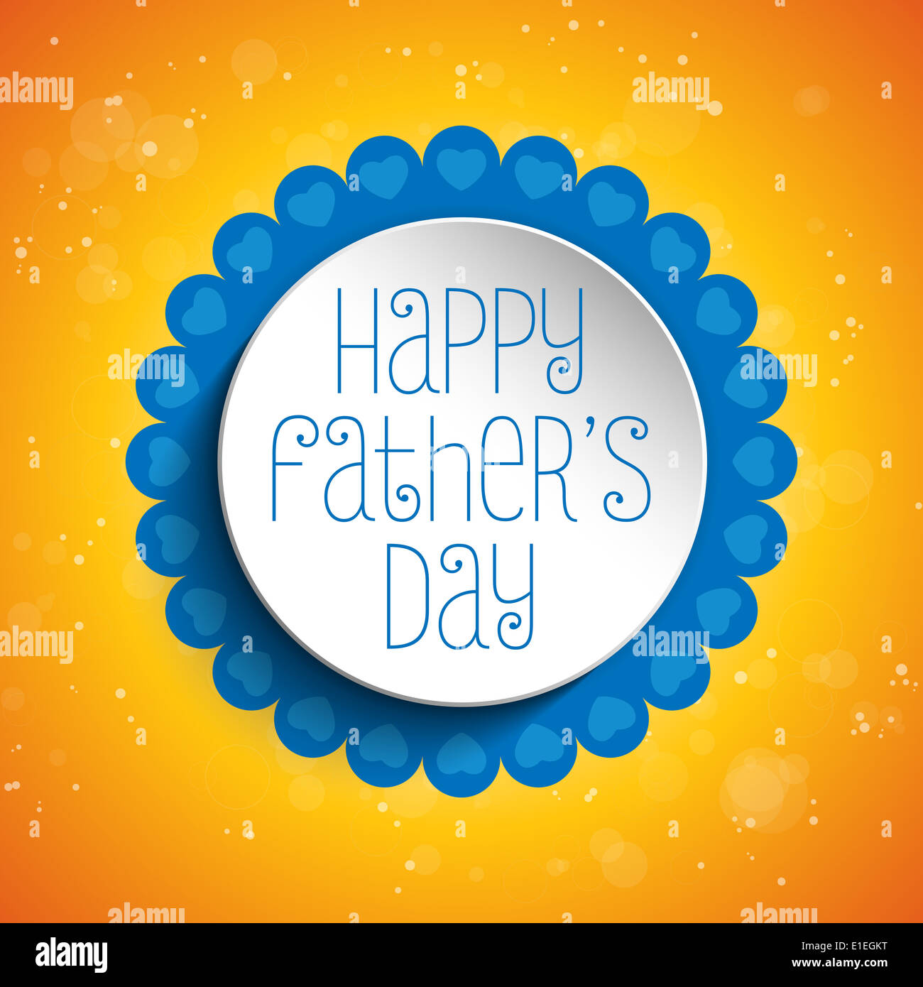 Vector - Happy Fathers Day Blue Heart Background Stock Photo - Alamy
